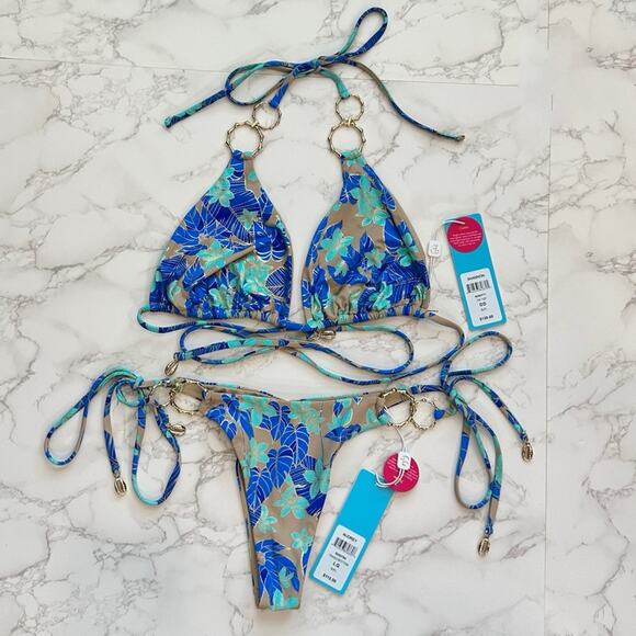 Beach Bunny Shannon Triangle Top DD & Audrey Tango Bottom L $235 - Picture 11 of 14